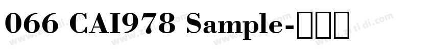 066 CAI978 Sample字体转换